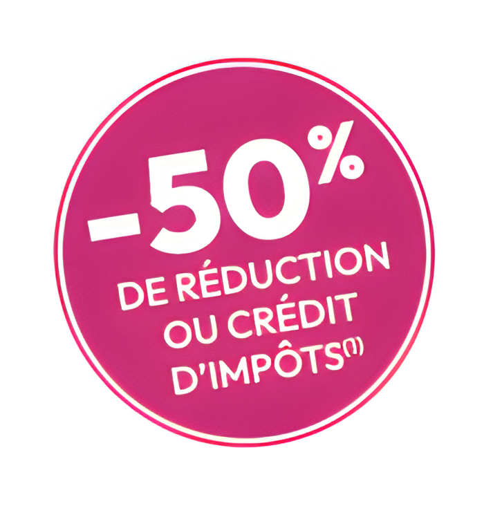-50% de crédit d'impôt
